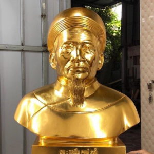 Đúc Tượng Đồng Bán Thân Truyền Thần Cho Người Quá Cố Cao 42 cm