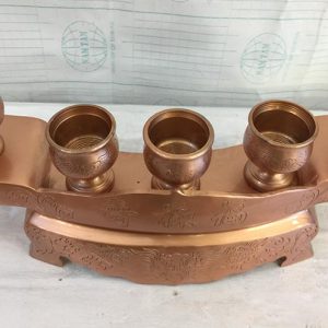 bộ ngai chén bằng đồng đỏ